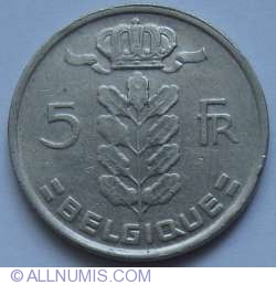 Image #1 of 5 Francs 1977 (Belgique)