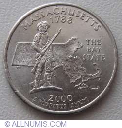Image #1 of State Quarter 2000 D - Massachusetts