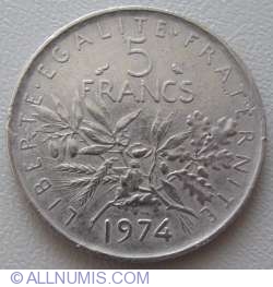 Image #1 of 5 Francs 1974