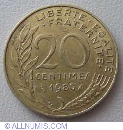Image #1 of 20 Centimes 1980