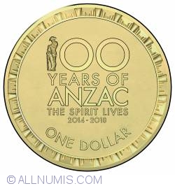 1 Dollar 2014 – Centenary of ANZAC