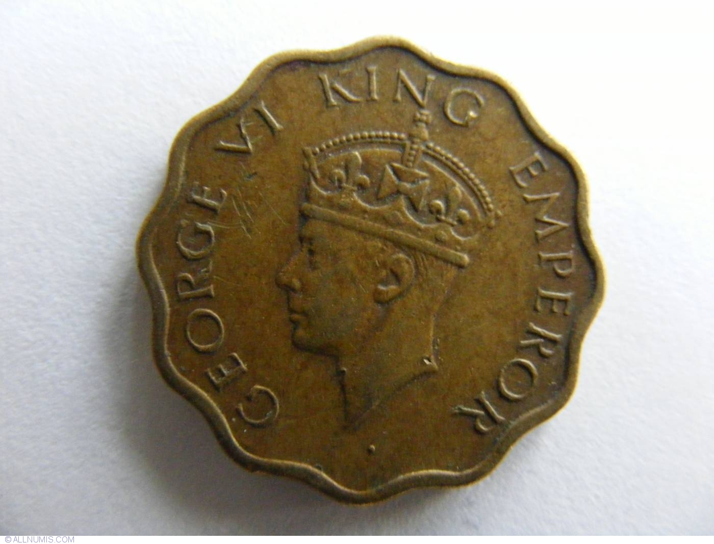 1 Anna 1942 c British India George VI 1936 1947 India Coin 
