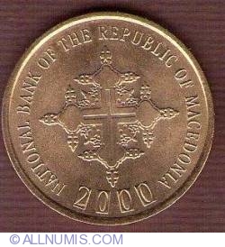 1 Denar 2000 - 2000 de ani de crestinism - varianta de bronz