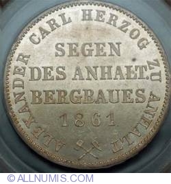 Image #1 of 1 Thaler 1861 - Anhalt-Bernburg