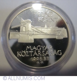Image #1 of 750 Forint 1998 - 125th anniversary - Budapest