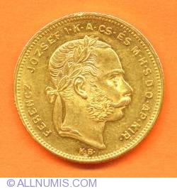 Image #2 of 8 Forint (20 Franci) 1876