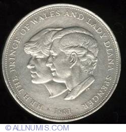 25 New Pence 1981 - Celebrarea nuntii dintre Printului Charles si Lady Diana Spencer