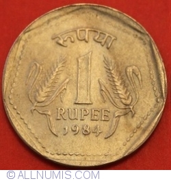Image #2 of 1 Rupee 1984 (C)