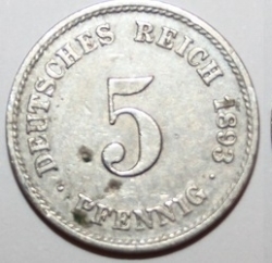 Image #2 of 5 Pfennig 1893 J