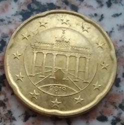 Image #2 of 20 Euro Cenți 2019 D