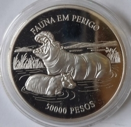 50.000 Pesos 1996 - Hippopothamus