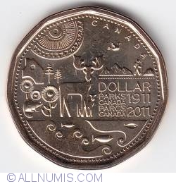 1 Dollar 2011 - Parks Canada Cenntenial