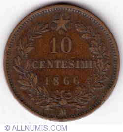 Image #1 of 10 Centesimi 1866 M