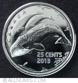 Image #2 of 25 cents 2013 Canadian life in the North (shinny)