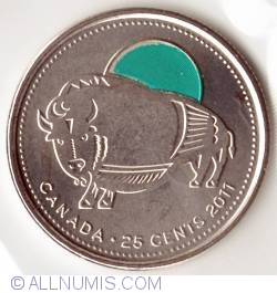 25 Cents 2011 - Wood Bison (color)