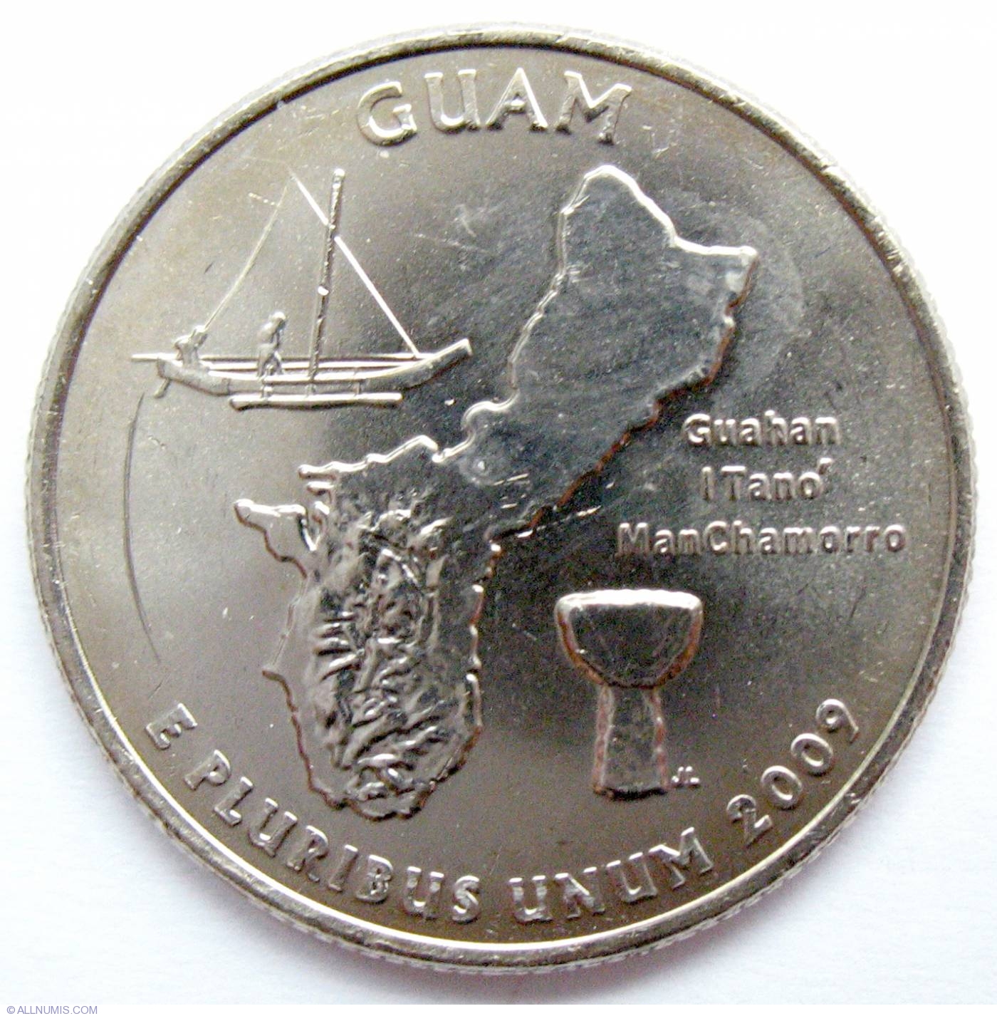 Quarter Dollar 2009 D Guam, Quarter, District of Columbia and United