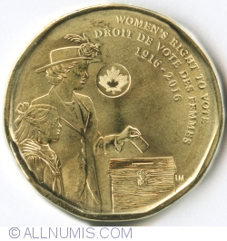 1 Dollar 2016 - 100th anniversary of Women's right to vote