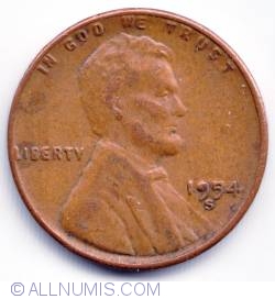 Image #1 of Lincoln Cent 1954 S