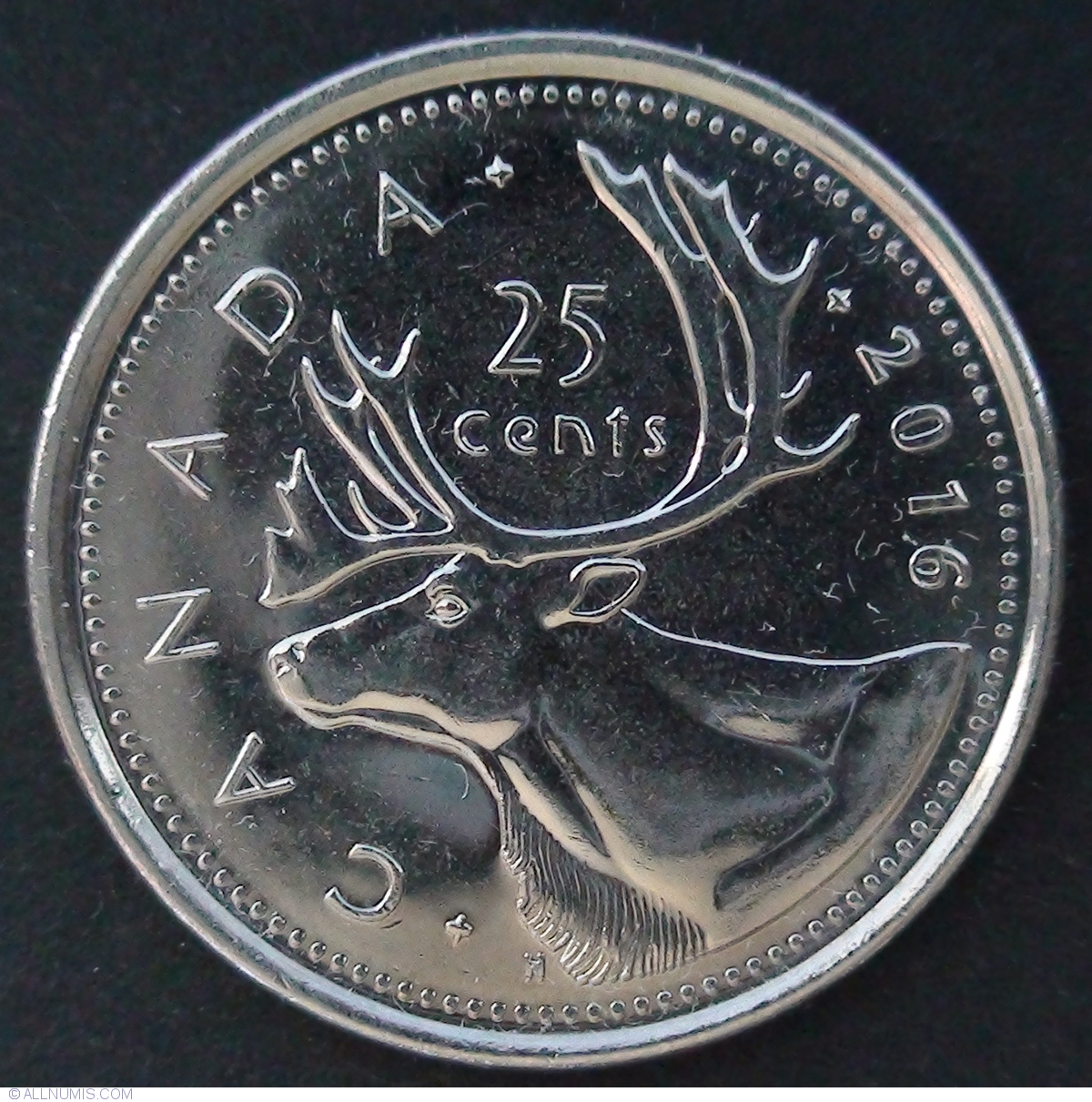 2016 CANADA 25 Cents Plated  Gold 24k 
