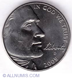 Image #1 of Jefferson Nickel 2005 D Bison
