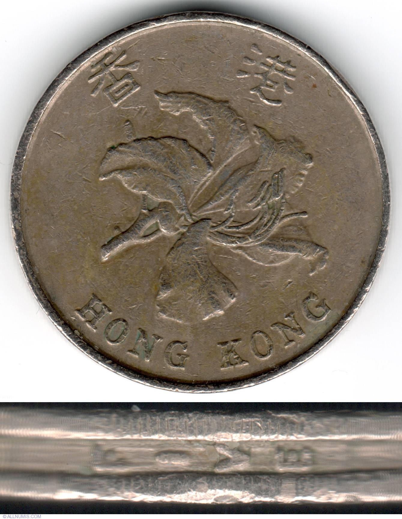 5 Dollars 1993 British Colony 1981 1996 Hong Kong Coin 12978