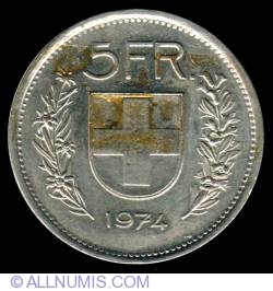 Image #2 of 5 Francs 1974