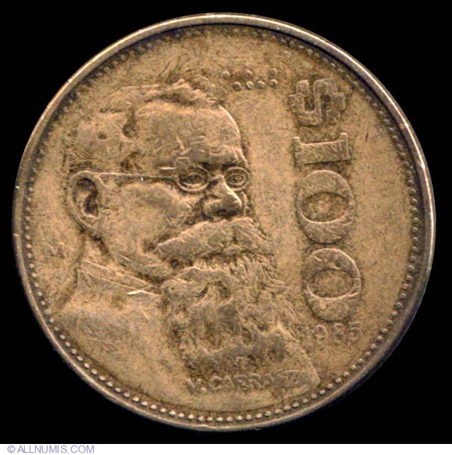 100 Pesos 1985 United Mexican States 1981 1990 Mexico Coin 10998