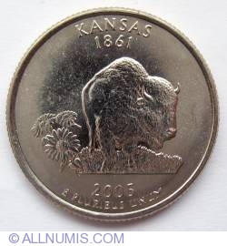 State Quarter 2005 D -  Kansas