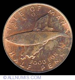 Image #2 of 1/2 Penny 1977 - mintmark on obverse only