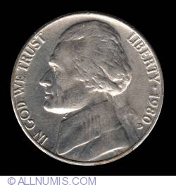 Image #1 of Jefferson Nickel 1980 D