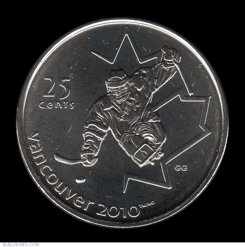 SLEDGE HOCKEY 2010 VANCOUVER CANADA WINTER PARALYMPIC COIN 25¢ BU CANADIAN