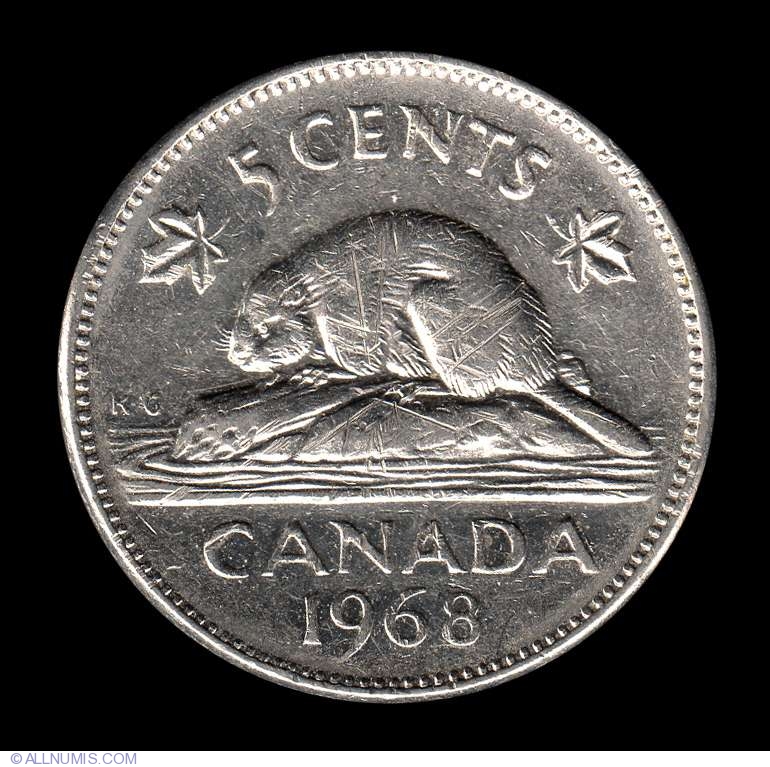 5 Cents 1968, Elizabeth II (1953-present) - Canada - Coin - 8032