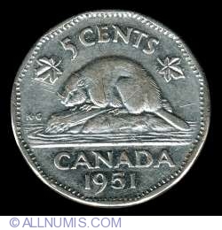 Image #2 of 5 Cents 1951