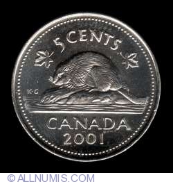 5 Cents 2001 P