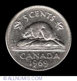 Image #2 of 5 Cents 1969