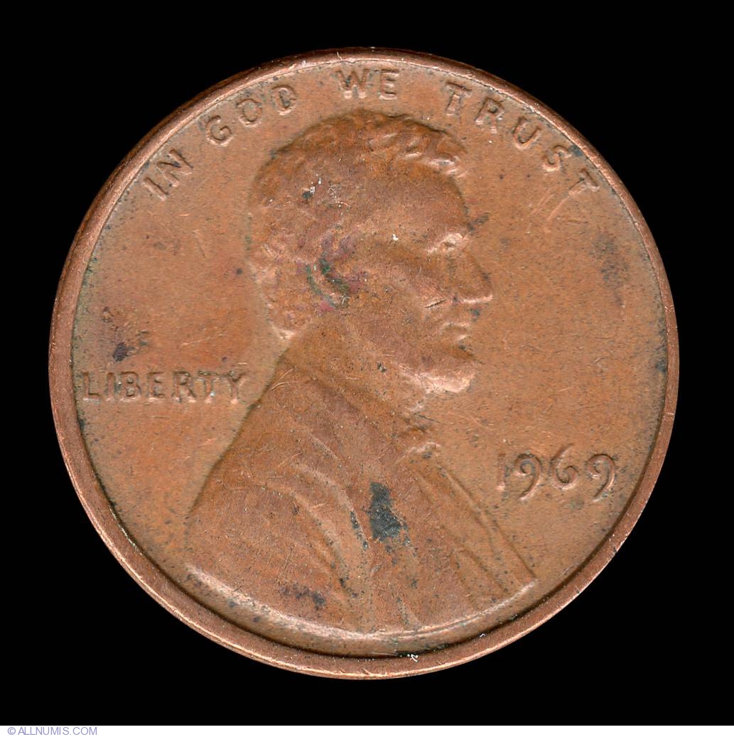 A USA 1969 ONE CENT 1¢ coin, 55 Years Old!