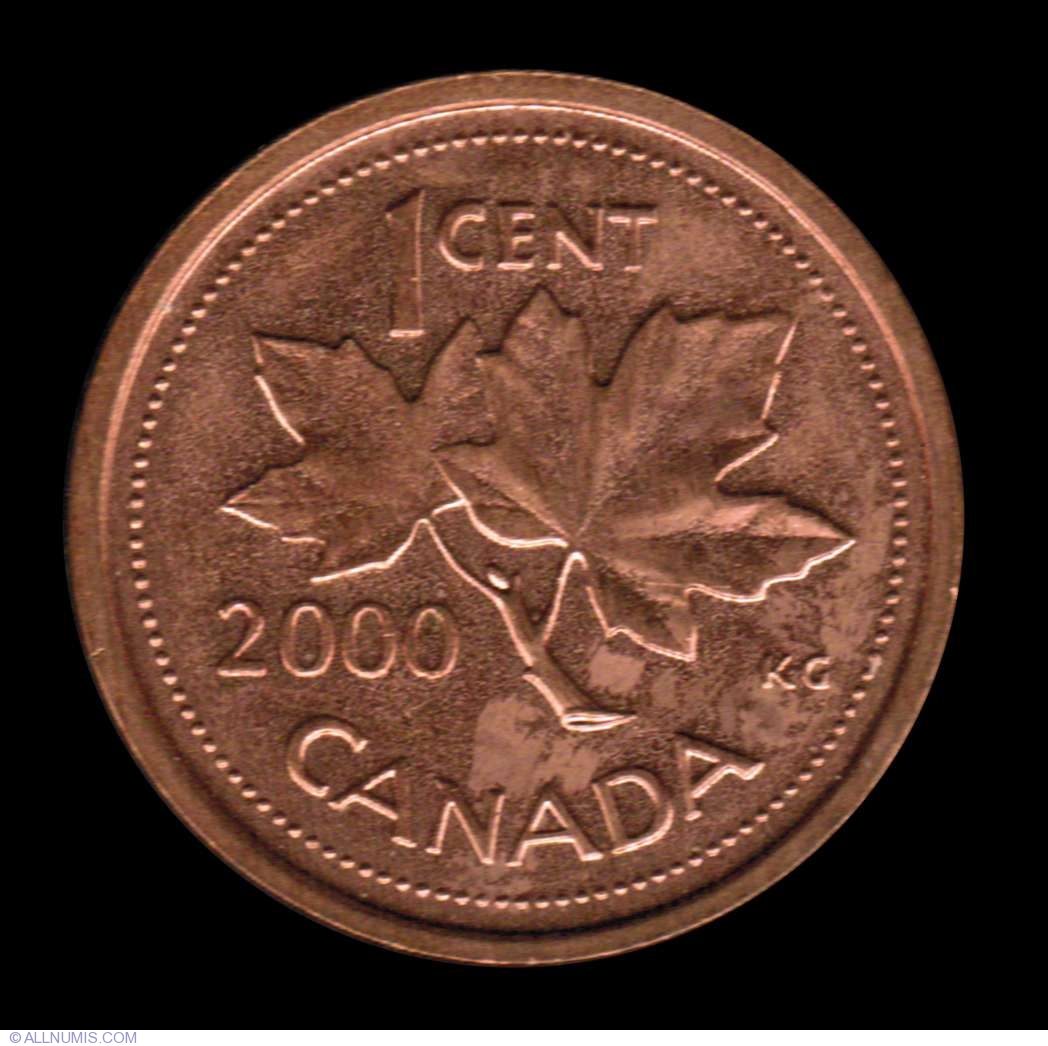 1 Cent 2000 Elizabeth II 1953 2022 Canada Coin 7640