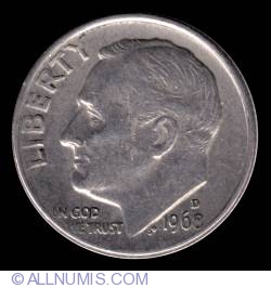 Image #1 of Dime 1968 D
