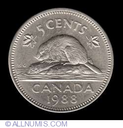 Image #2 of 5 Cents 1988