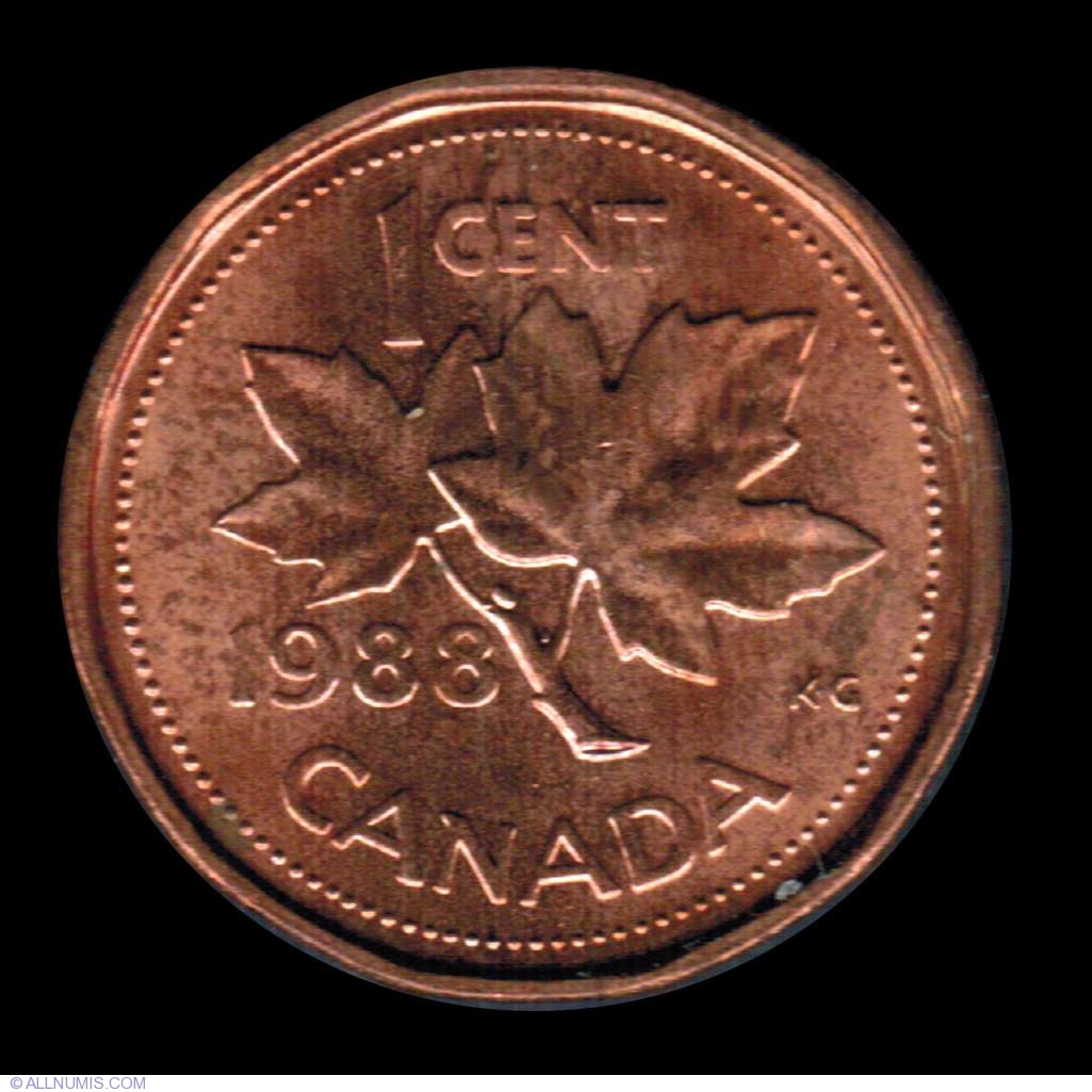 1 Cent 1988 Elizabeta A II a 1953 2022 Canada Moned 7632
