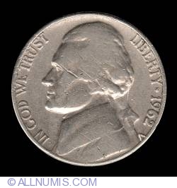 Image #1 of Jefferson Nickel 1962 D