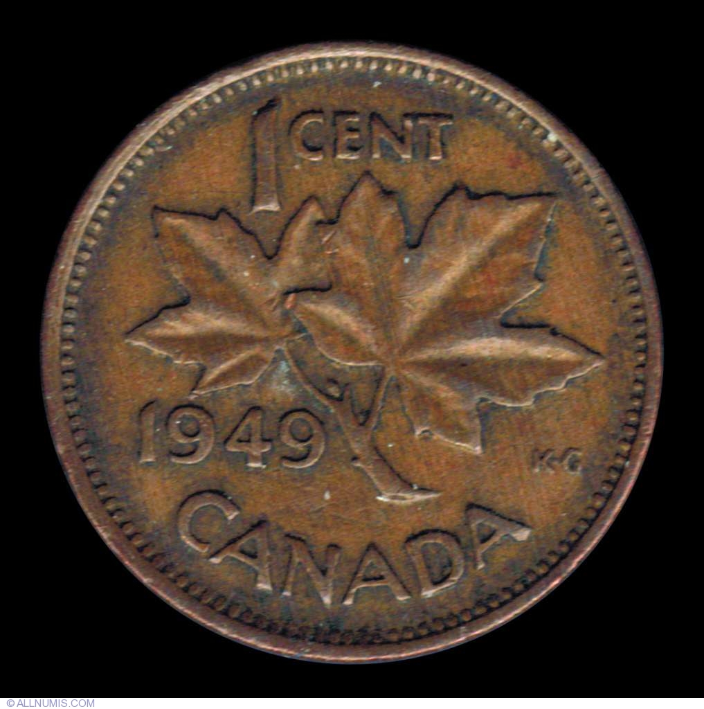 1949 Canada 1 Cent GEORGE VI Penny 