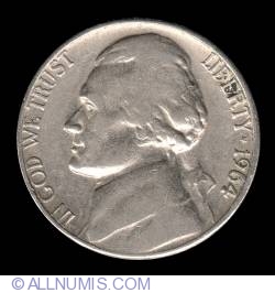 Image #1 of  Jefferson Nickel 1964 D