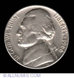 Image #1 of  Jefferson Nickel 1966