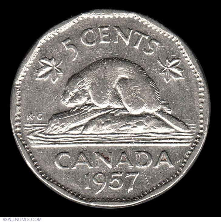 5 Cents 1957, Elizabeth II (1953-2022) - Canada - Coin - 8039