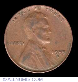 Image #1 of Lincoln Cent 1955 D