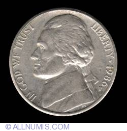 Image #1 of  Jefferson Nickel 1986 P