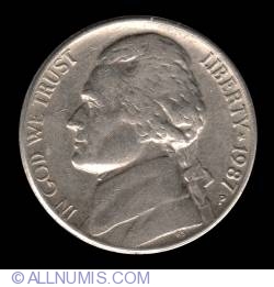 Image #1 of  Jefferson Nickel 1987 P
