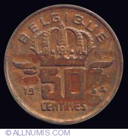 50 Centimes 1964 Belgique