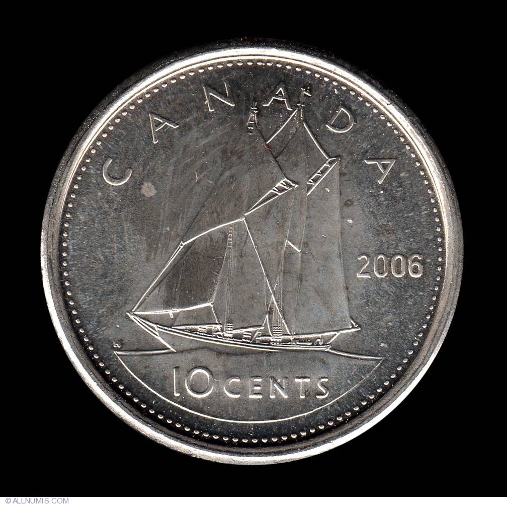$0.10 2005 Canadian Silver Proof Dime 